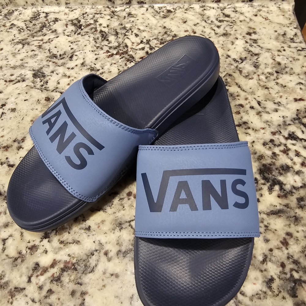 Vans Blue Slide Sandals